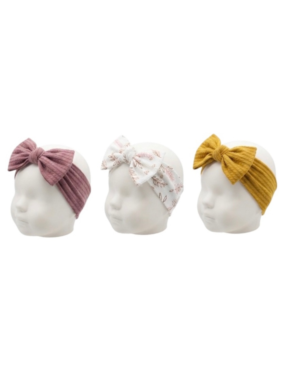 Danbar Global Baby Bow Fancy Set of (3) Knotted Bow Headbands (NWT)